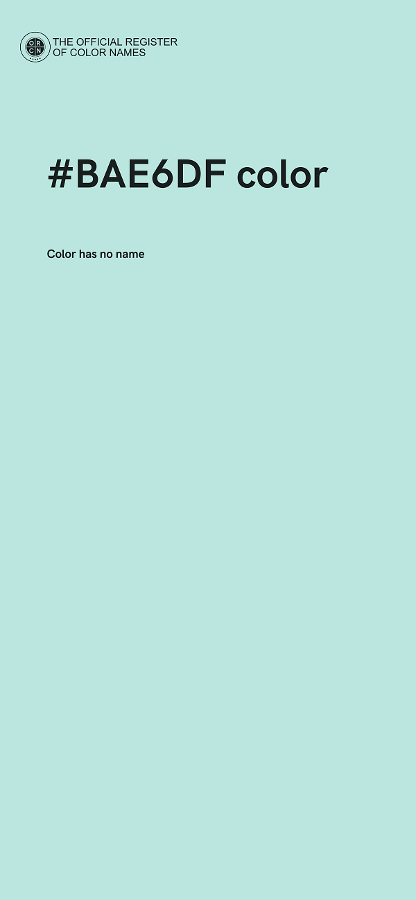 #BAE6DF color image