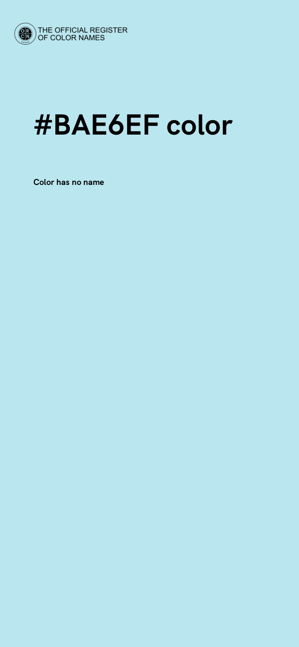 #BAE6EF color image