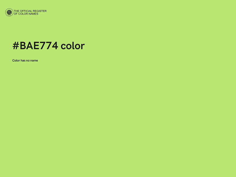 #BAE774 color image