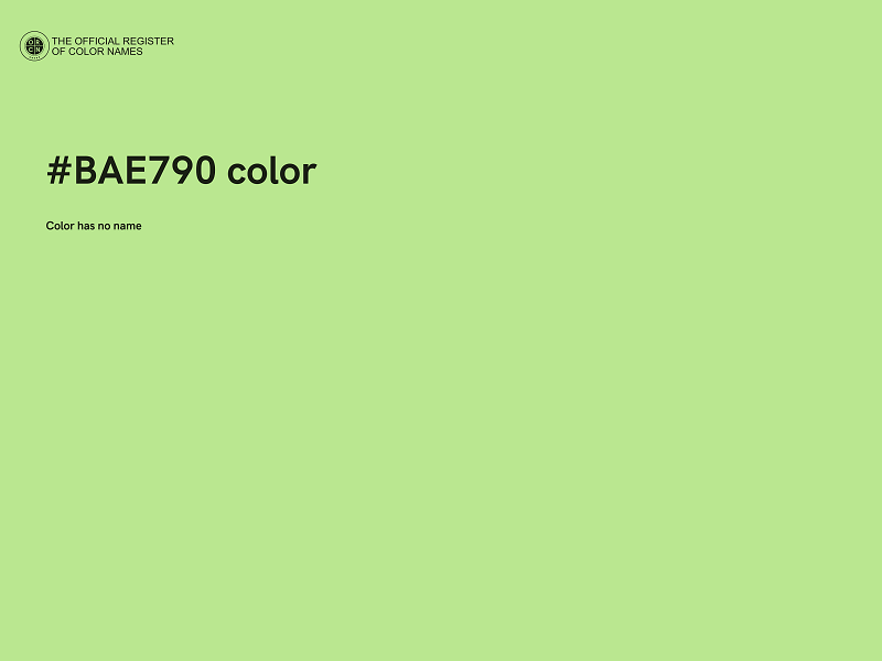 #BAE790 color image