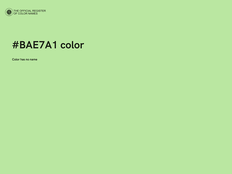 #BAE7A1 color image