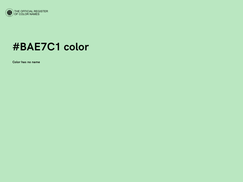 #BAE7C1 color image