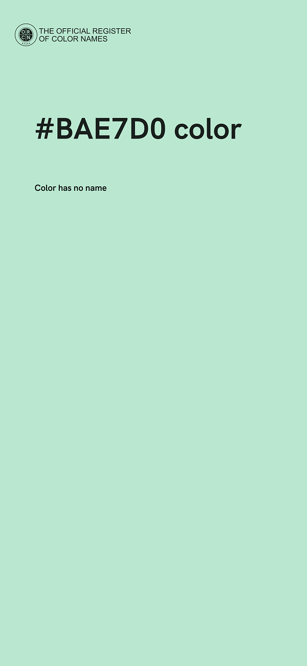 #BAE7D0 color image