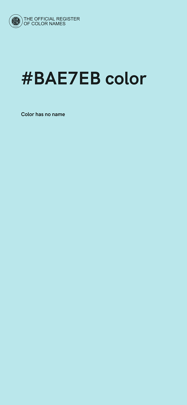 #BAE7EB color image