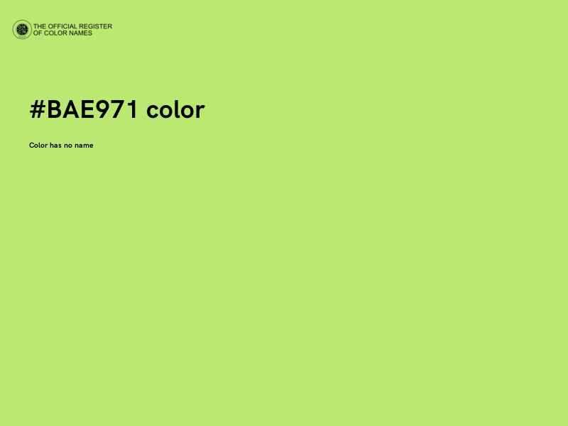 #BAE971 color image