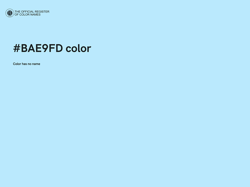 #BAE9FD color image