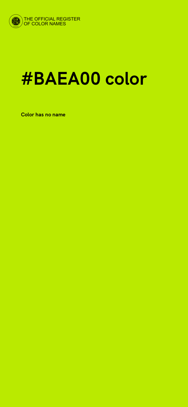 #BAEA00 color image