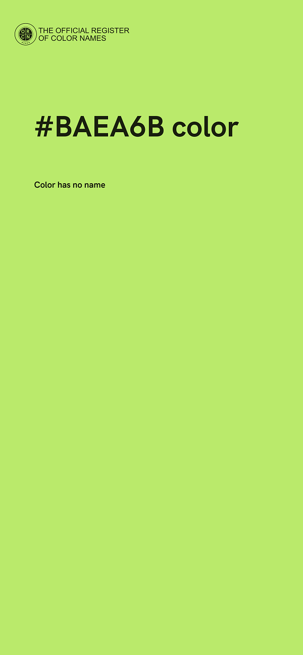 #BAEA6B color image