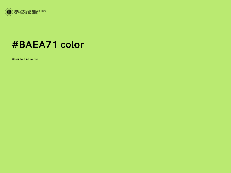 #BAEA71 color image