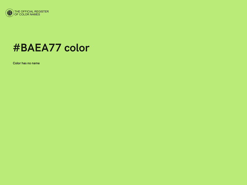 #BAEA77 color image