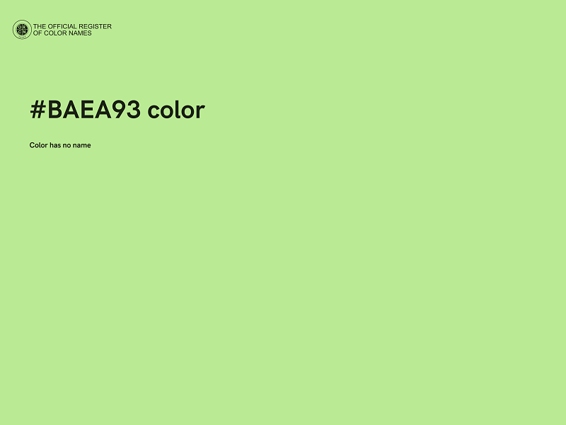 #BAEA93 color image