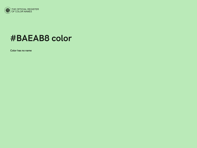 #BAEAB8 color image