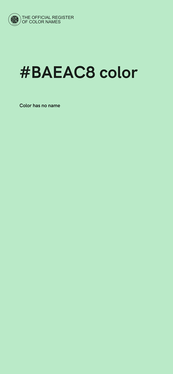 #BAEAC8 color image