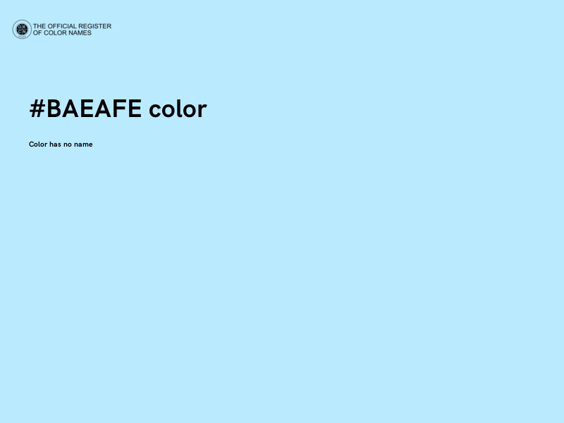 #BAEAFE color image