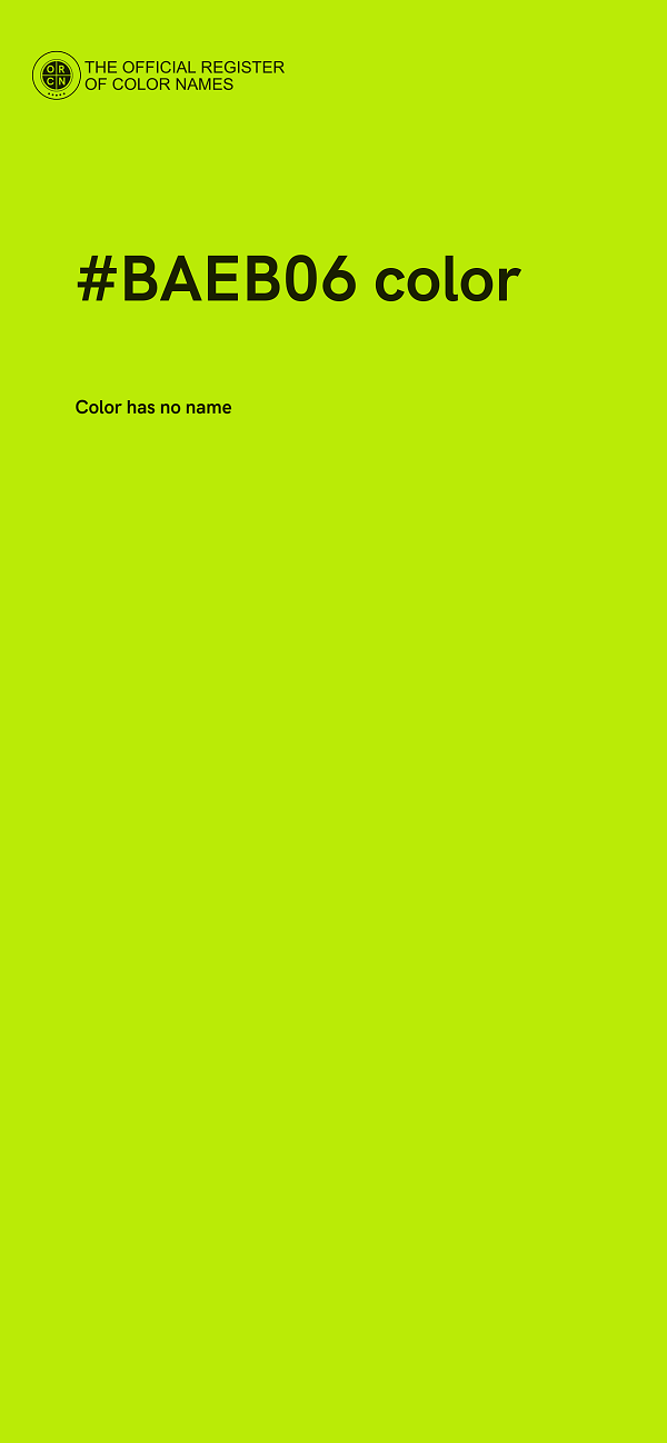#BAEB06 color image