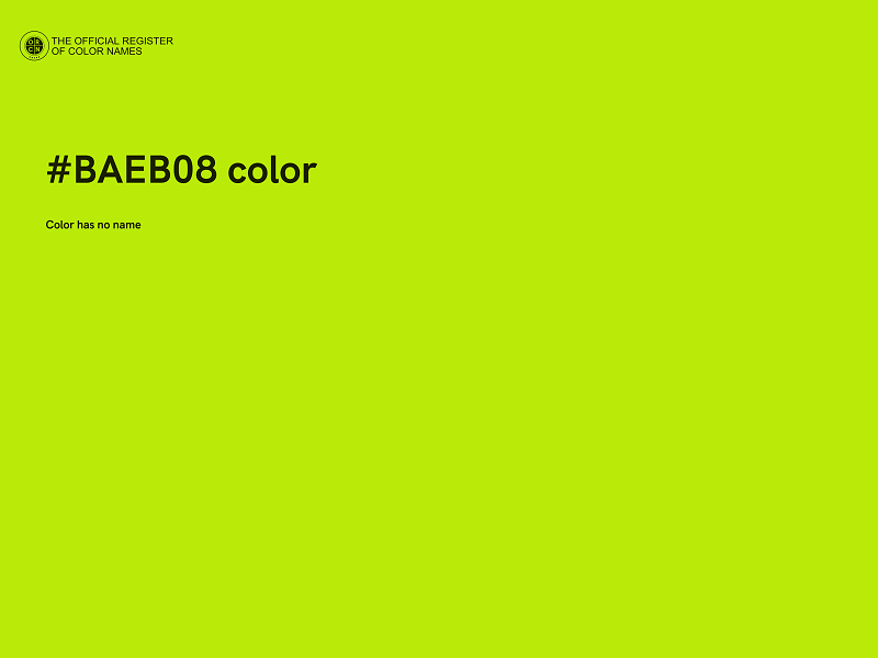 #BAEB08 color image