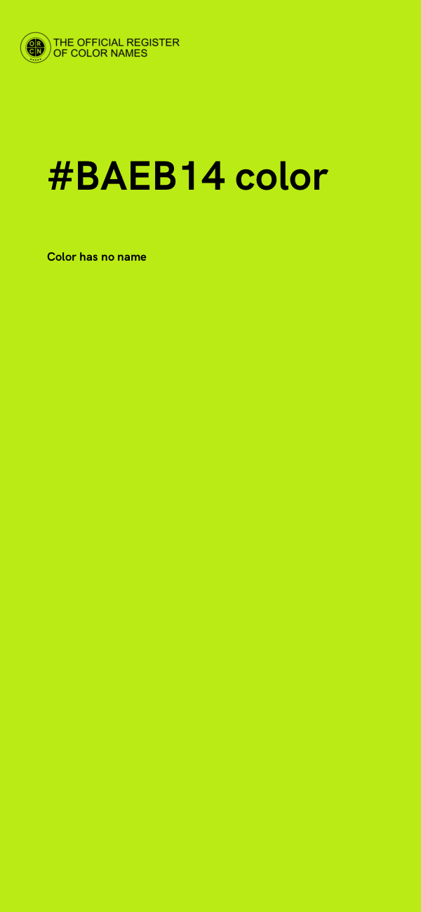 #BAEB14 color image