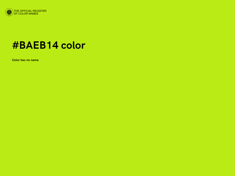 #BAEB14 color image