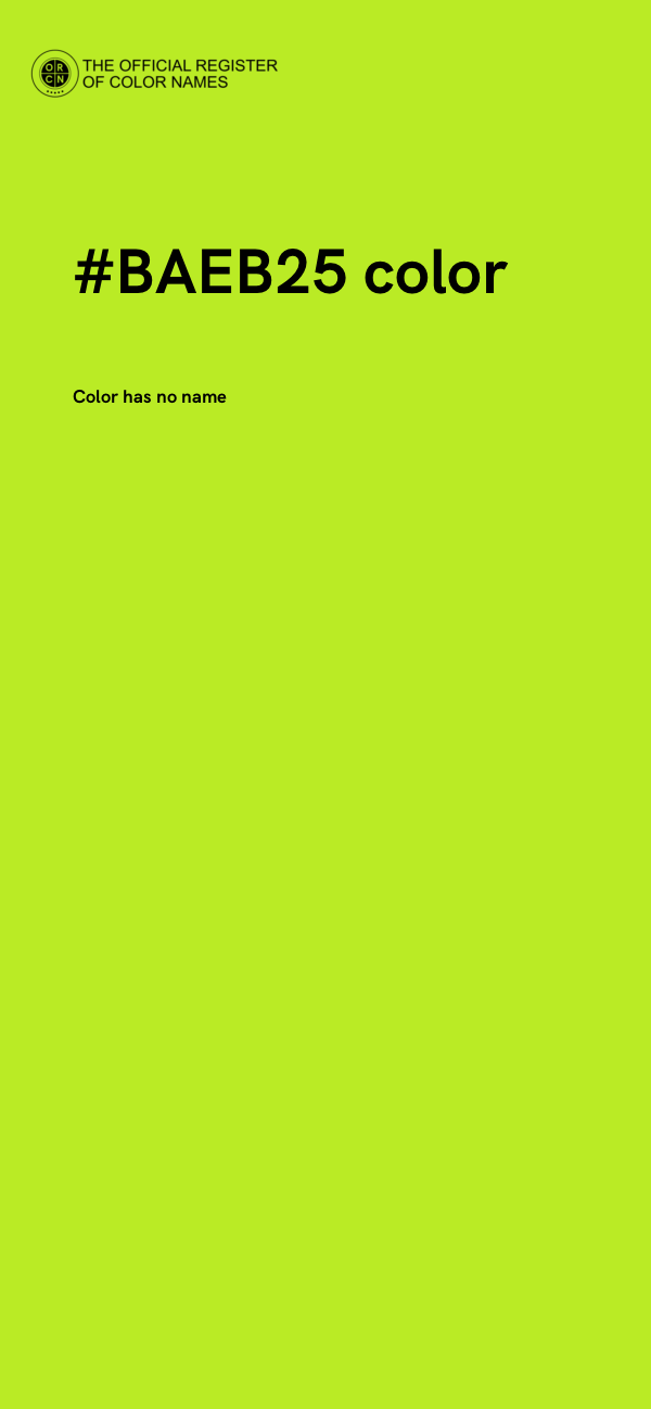 #BAEB25 color image