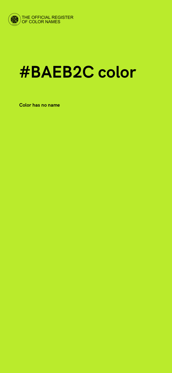 #BAEB2C color image