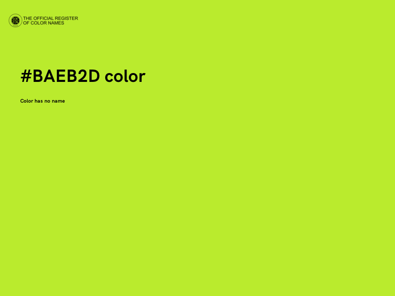 #BAEB2D color image