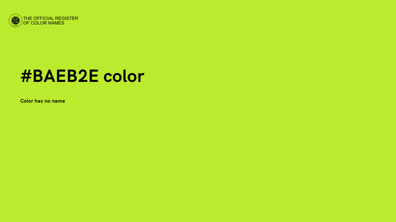 #BAEB2E color image