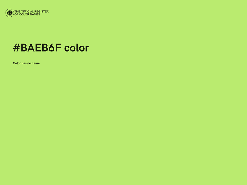 #BAEB6F color image