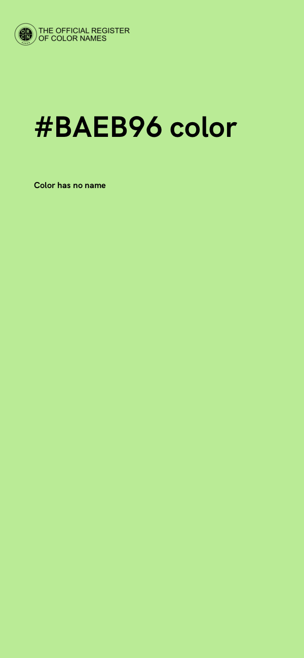 #BAEB96 color image