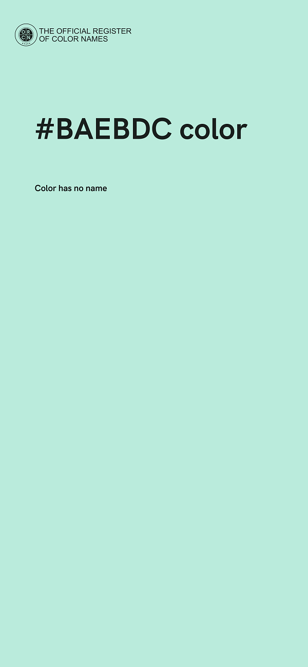 #BAEBDC color image