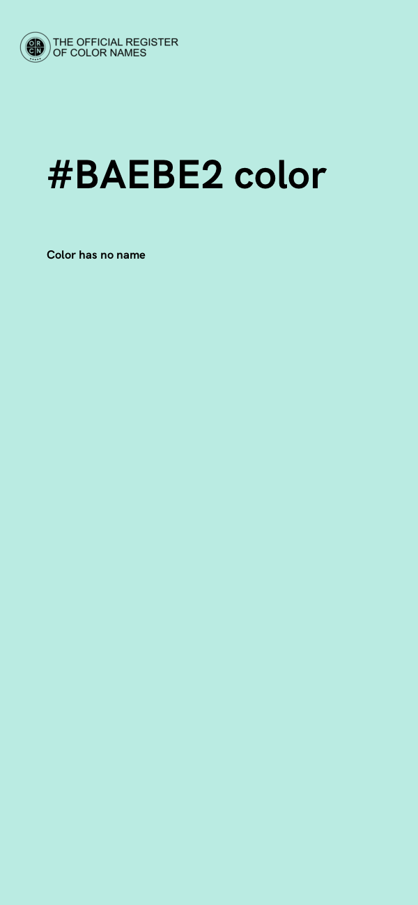 #BAEBE2 color image