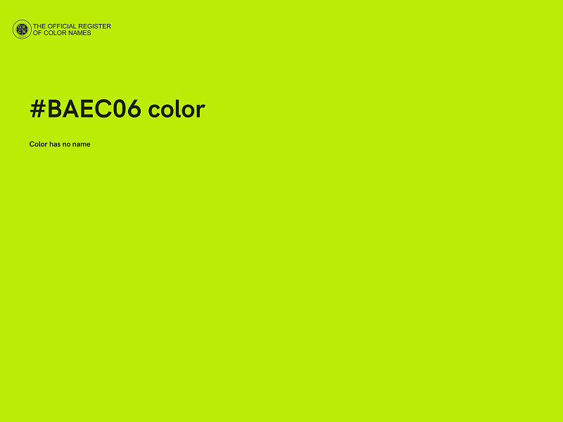 #BAEC06 color image