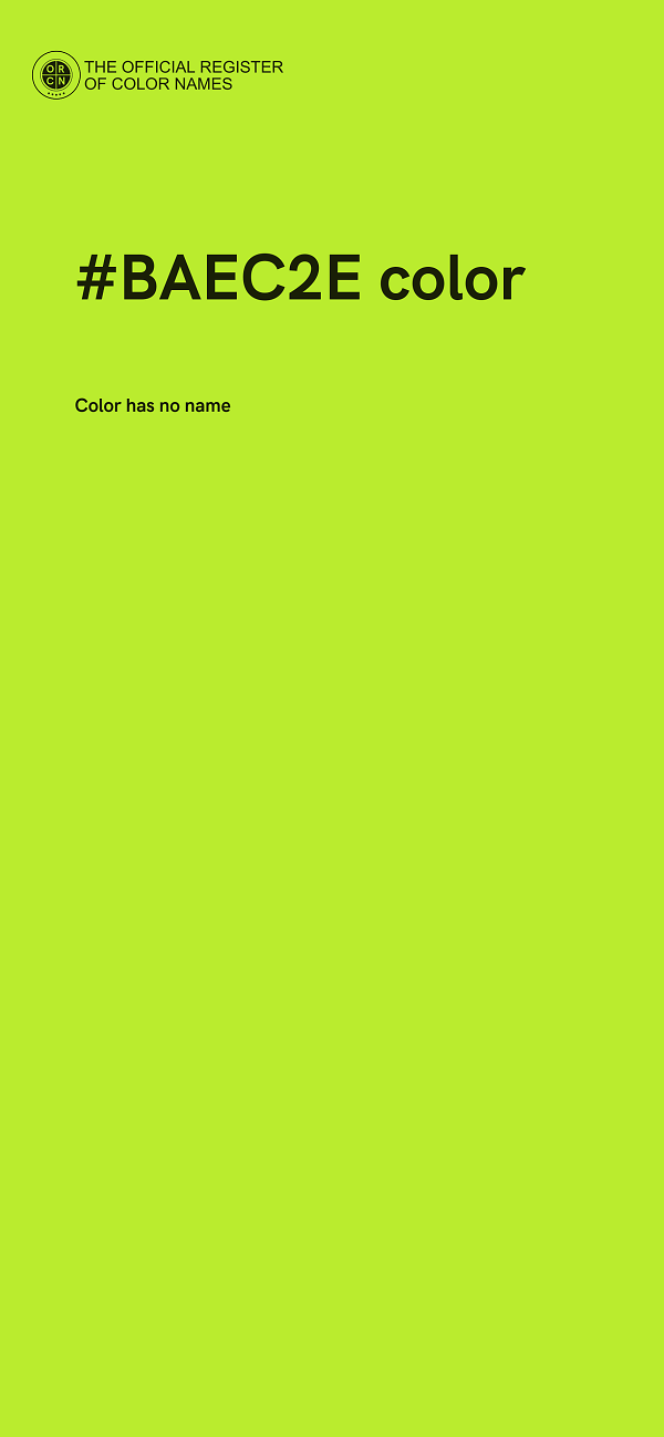 #BAEC2E color image