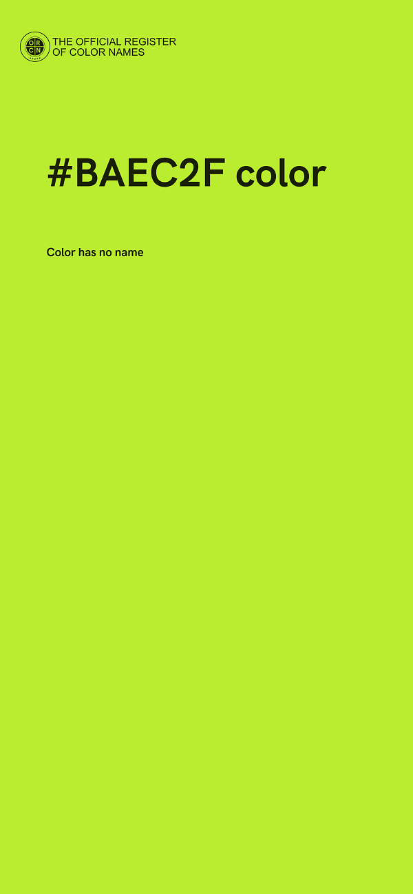 #BAEC2F color image