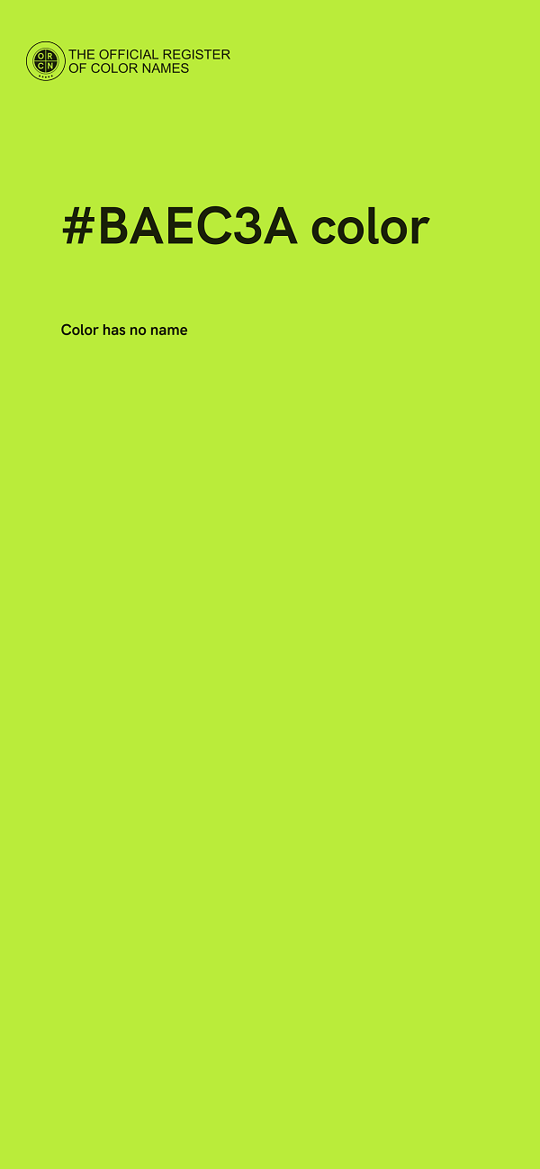 #BAEC3A color image