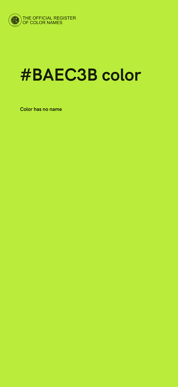 #BAEC3B color image