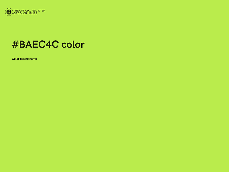 #BAEC4C color image