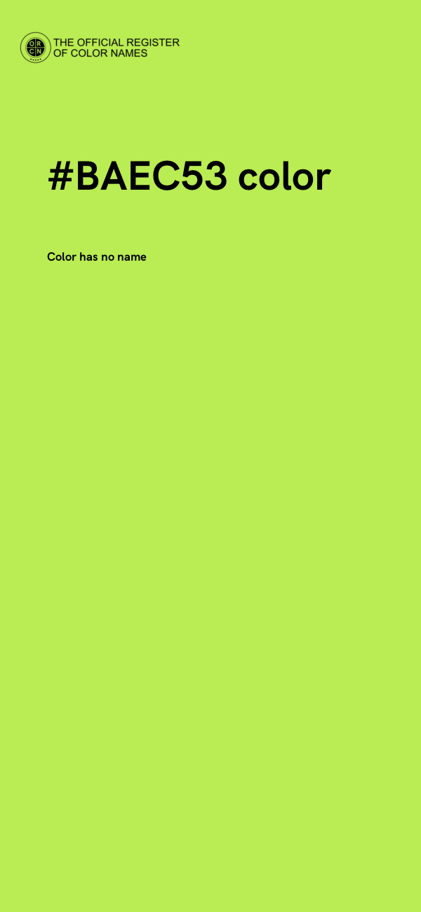 #BAEC53 color image