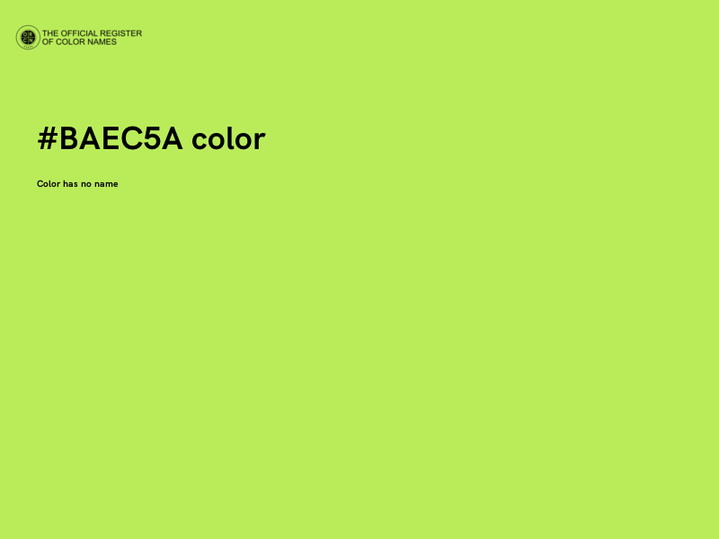 #BAEC5A color image