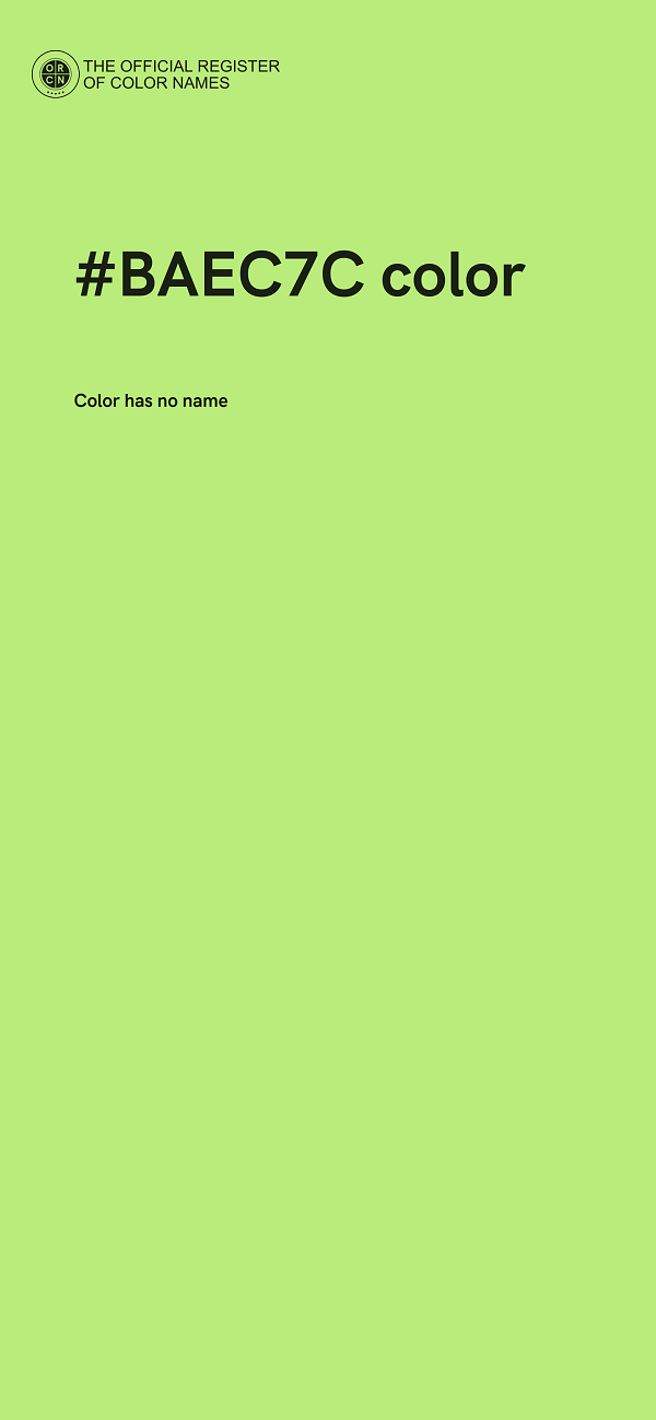 #BAEC7C color image