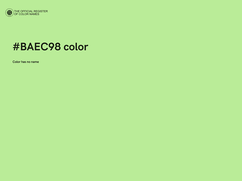 #BAEC98 color image
