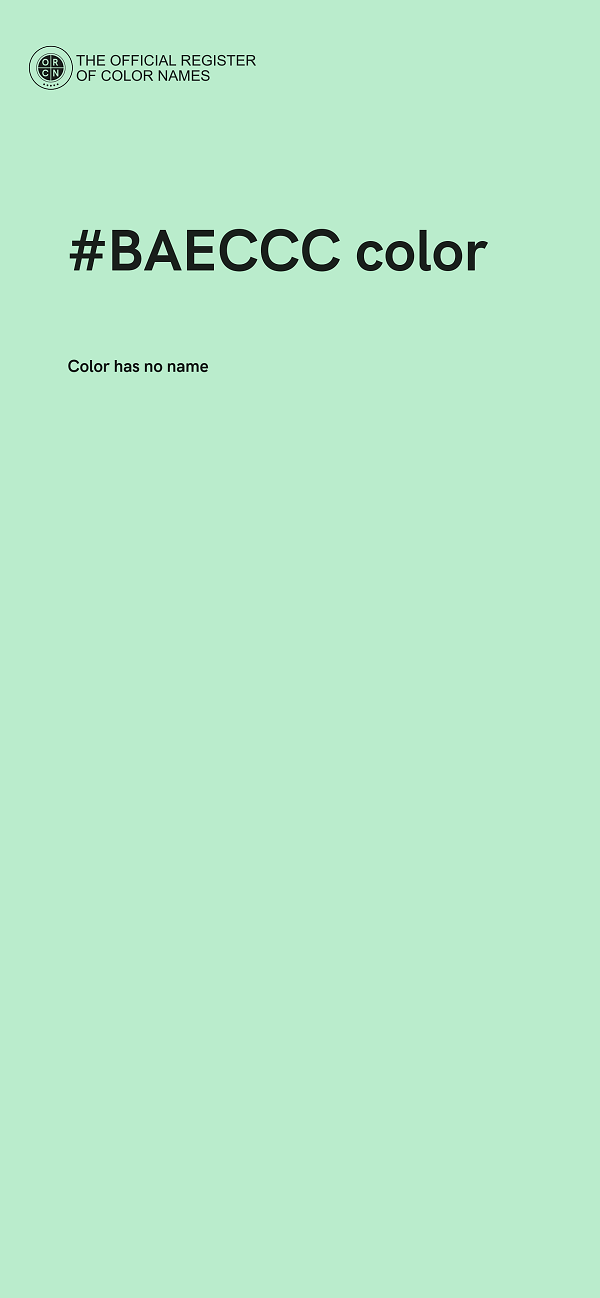 #BAECCC color image