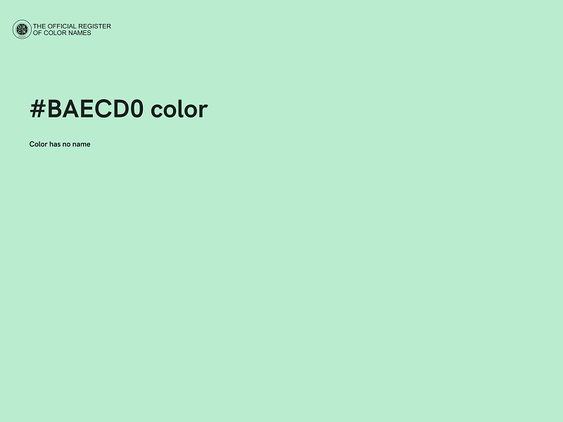 #BAECD0 color image