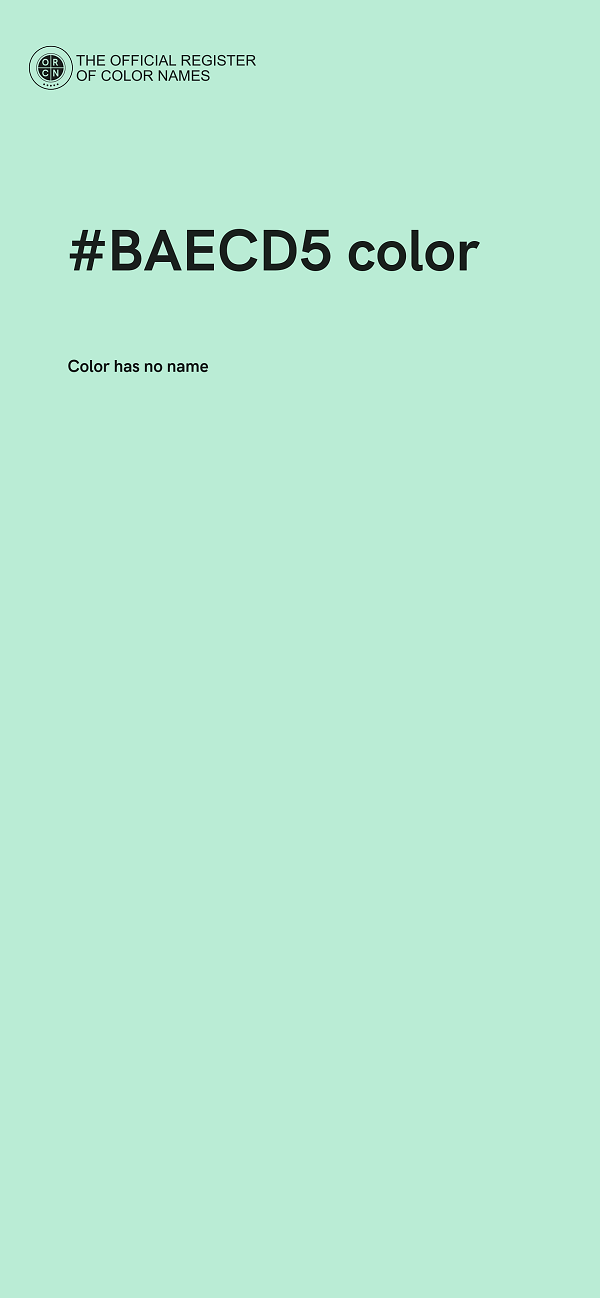 #BAECD5 color image