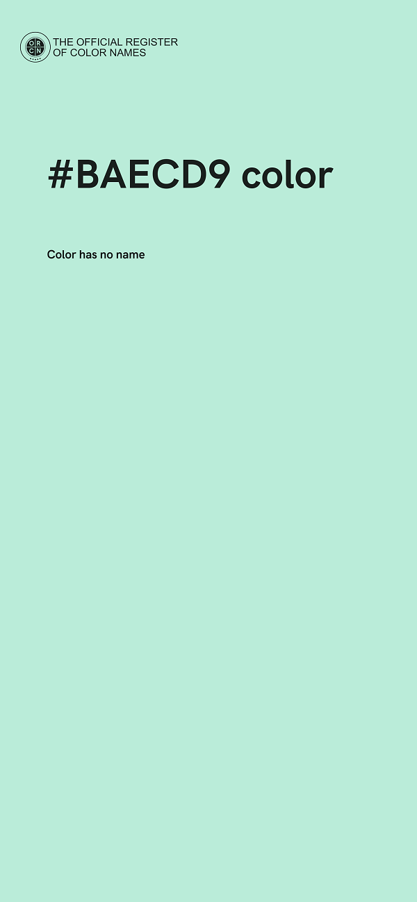 #BAECD9 color image