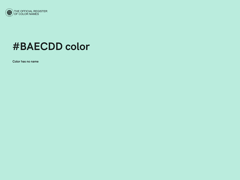 #BAECDD color image