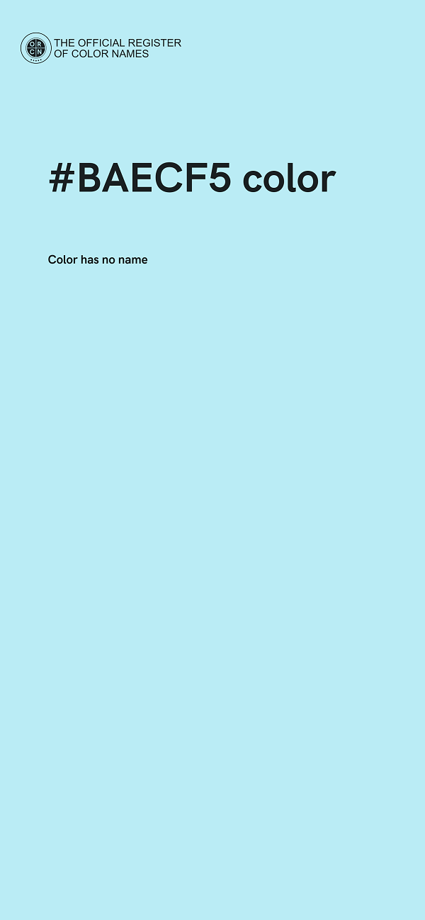 #BAECF5 color image
