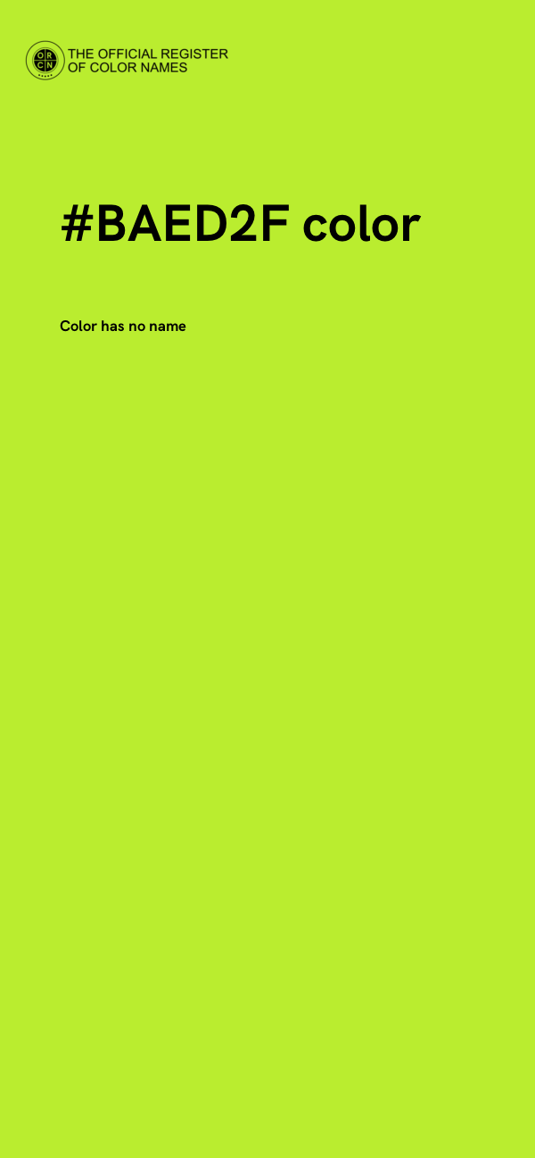 #BAED2F color image