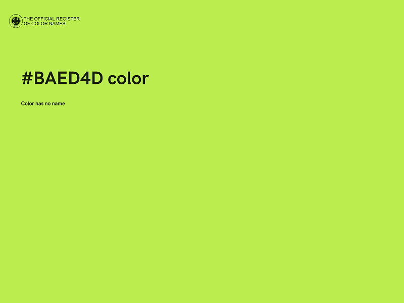 #BAED4D color image