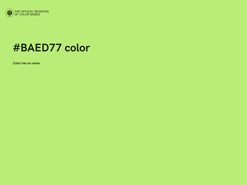 #BAED77 color image