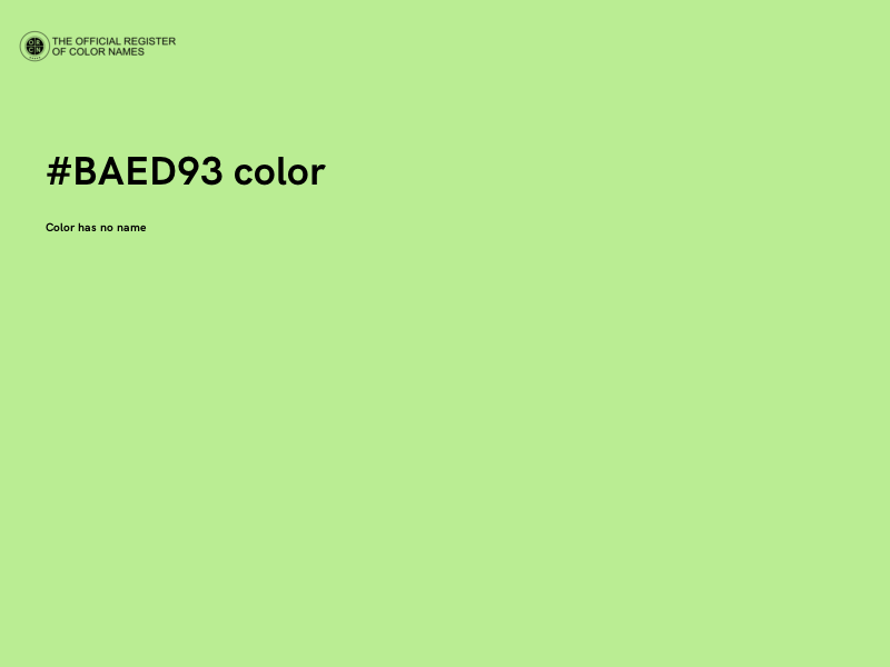 #BAED93 color image